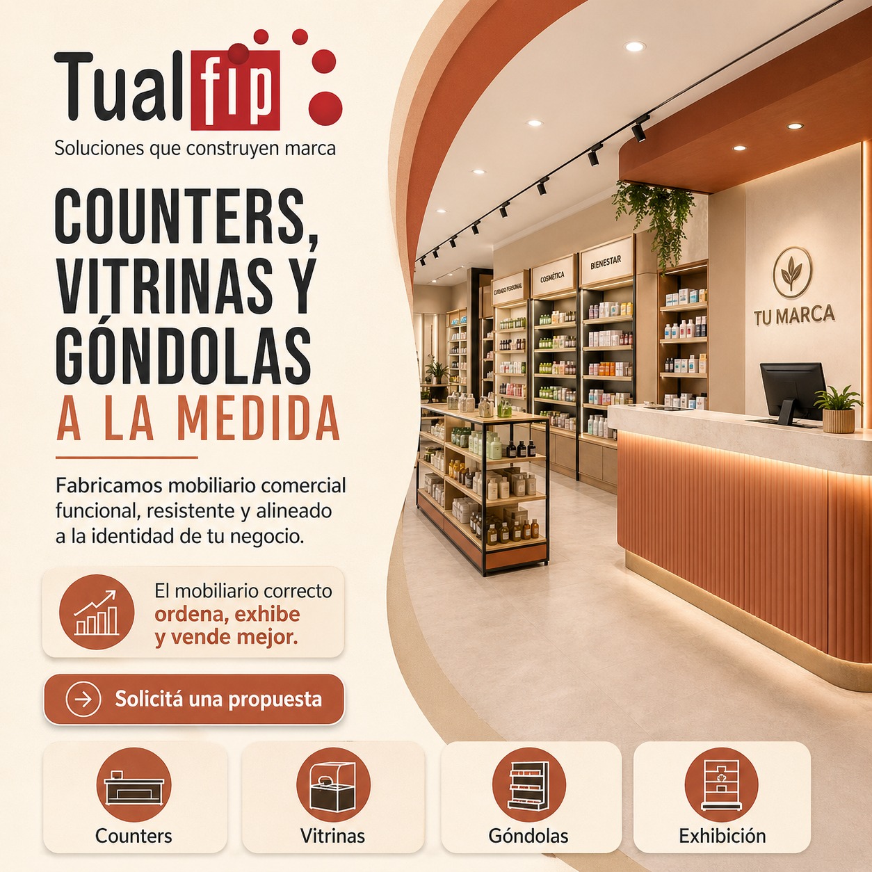 Counters, vitrinas y góndolas